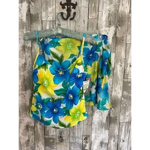 NWT Jones new york floral 3 piece swimsuit 14